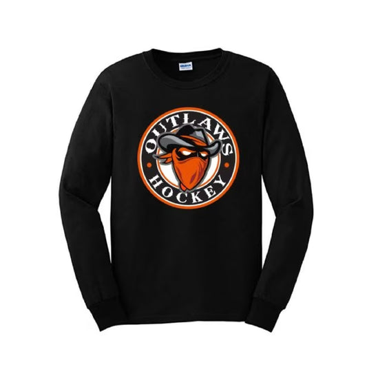 Black Large Logo Long Sleeve Tee